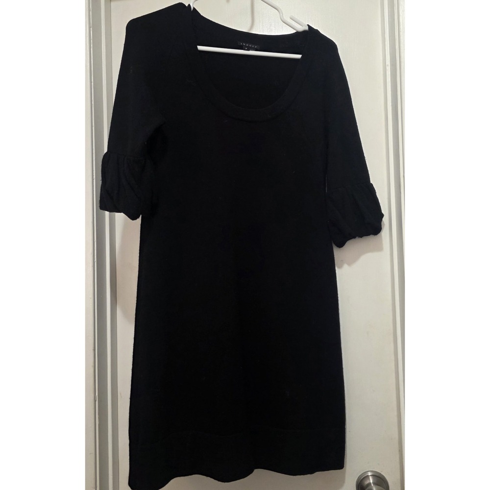 Theory Wool Black Closet Staple Old Money Classic Academia Chic Luxury LBD P